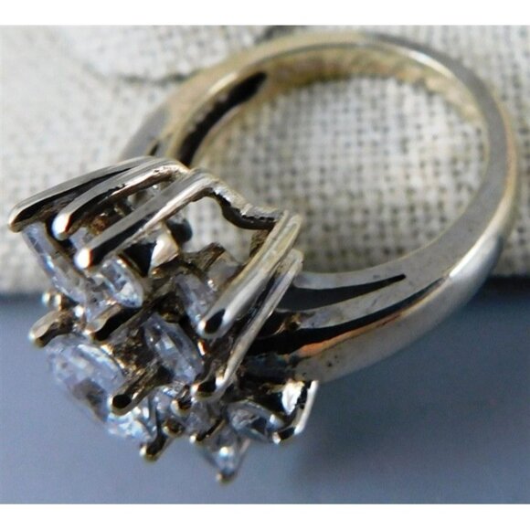 7/792 Women's Sterling Silver CZ Ring Size 7 - Picture 4 of 4